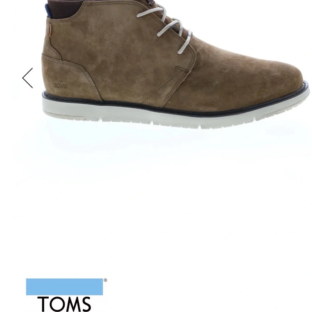 TOMS Navi Mens Brown Nubuck Lace up Chukka Boots